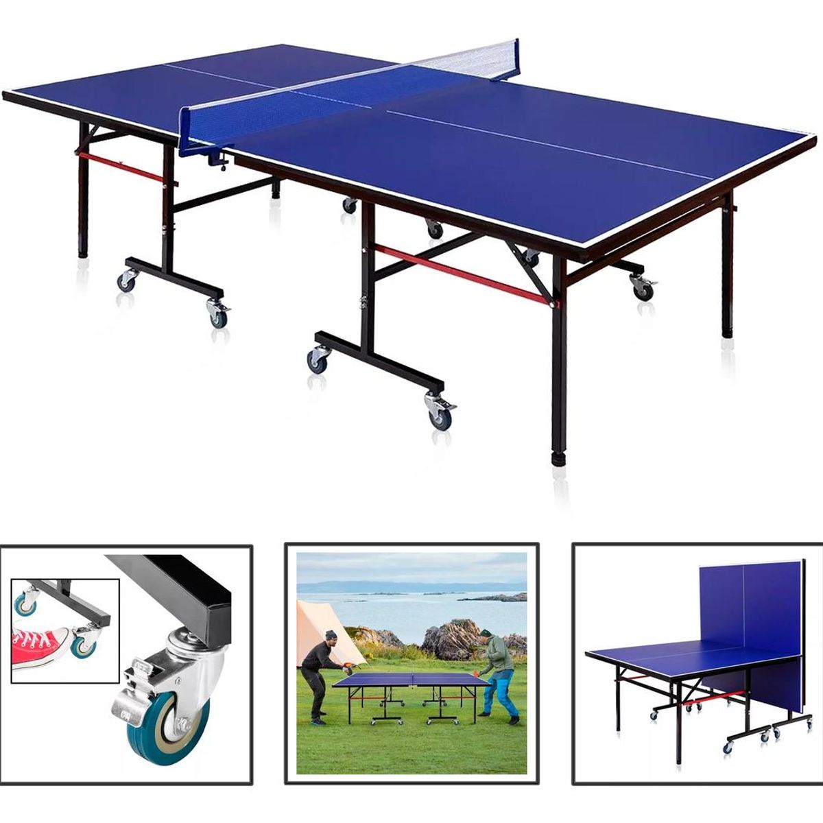 GENERICO - Mesa Profesional de Ping Pong Plegable 274x152cm Madera