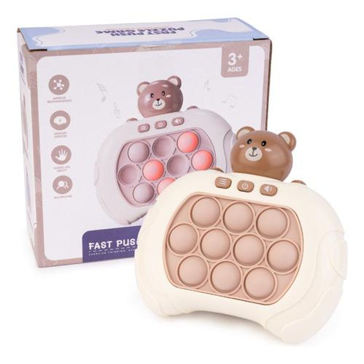 GENERICO - Rompecabezas Electrónico Pop It Osito para Niños