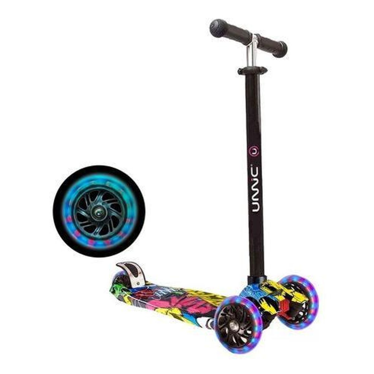 GENERICO - Monopatín Reforzado 4 Ruedas con Luces LED para Niños