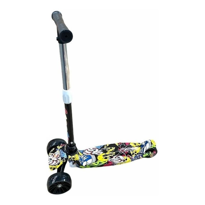 GENERICO - Monopatín Scooter Deluxe LED Ajustable para Niños Amarillo