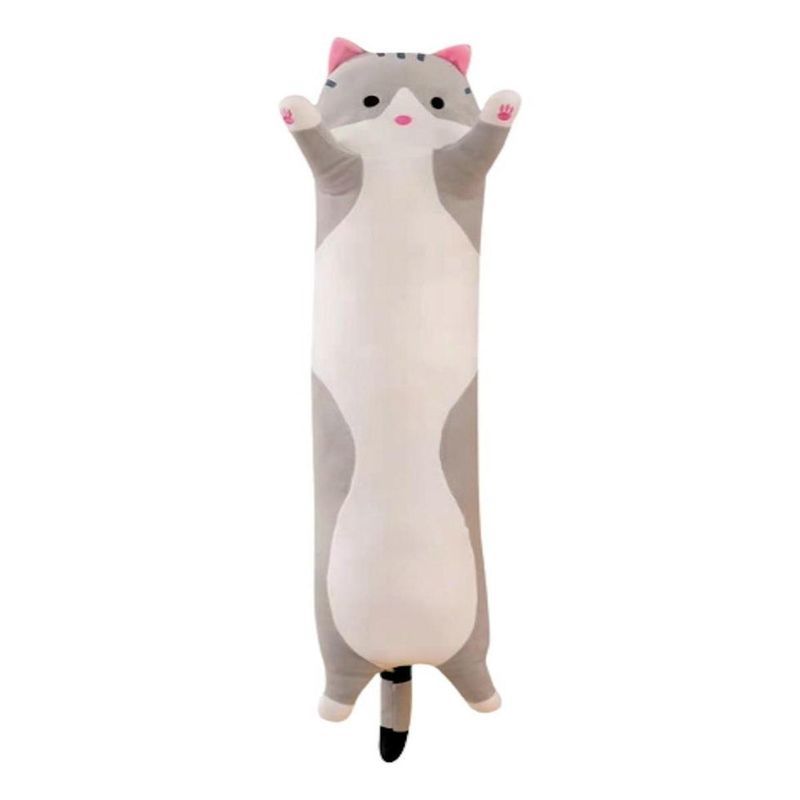 GENERICO - Almohada de Peluche Elefante Suave GrisBlanco