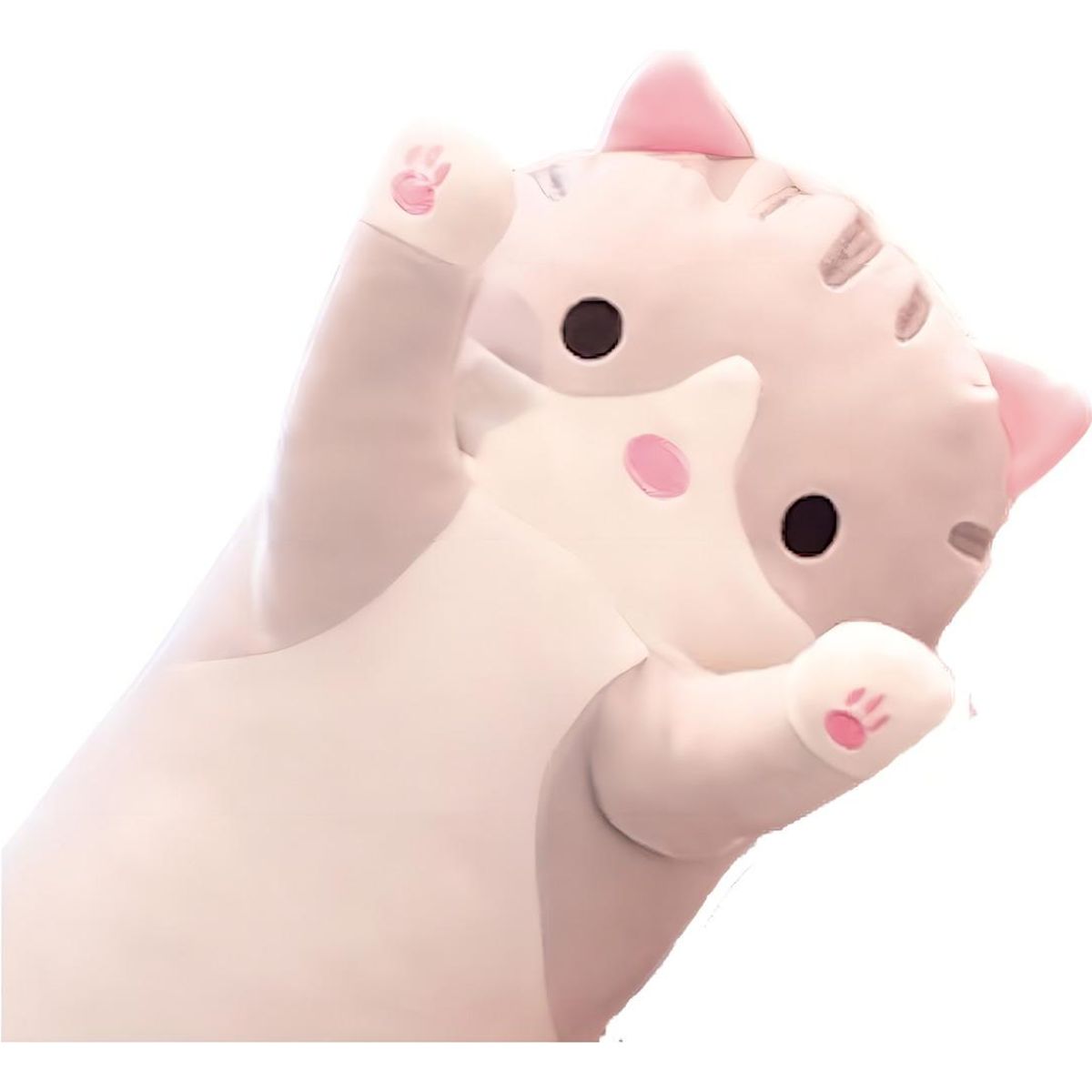 GENERICO - Almohada de Peluche Elefante Suave GrisBlanco