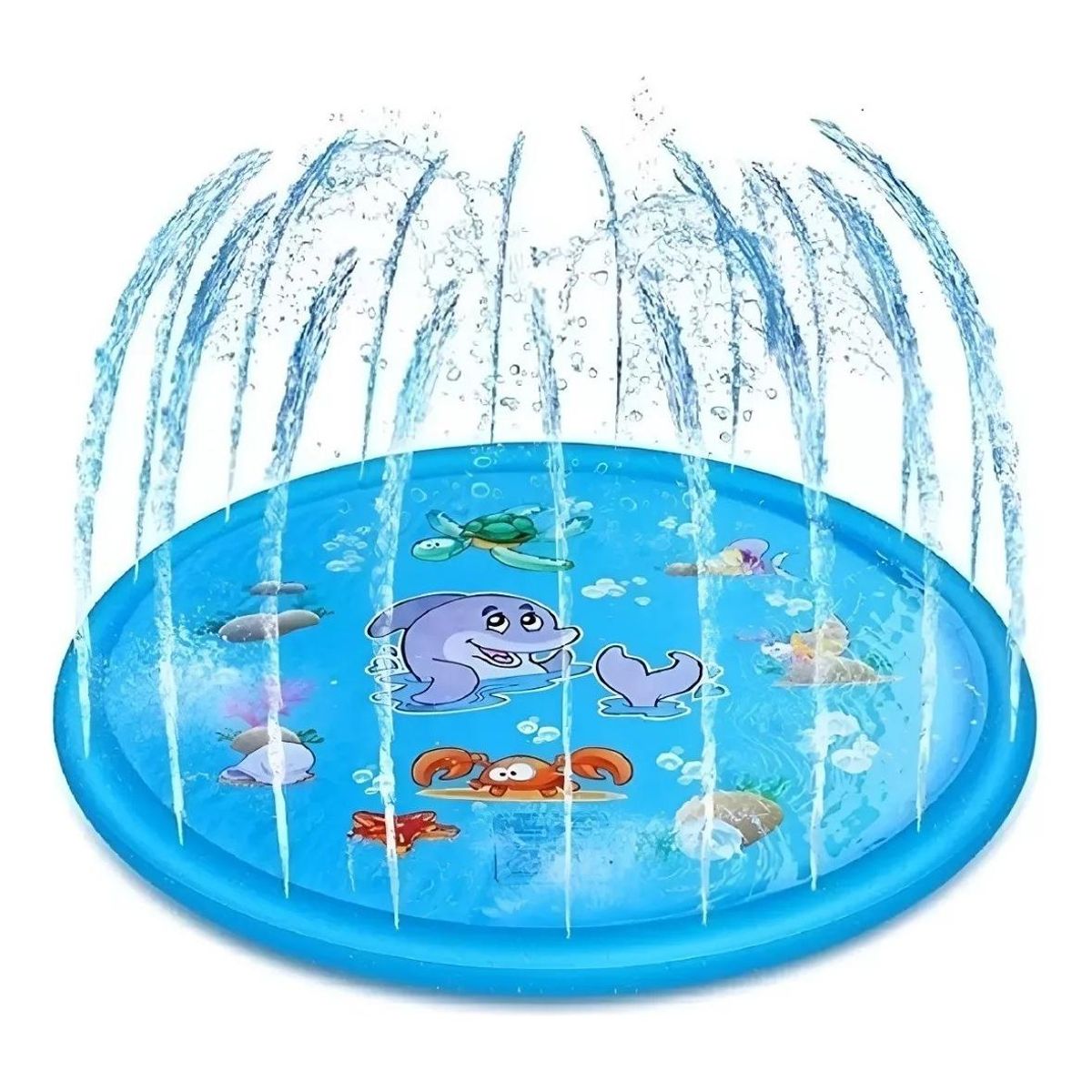 GENERICO - Alfombra Redonda de Agua para Juegos de Niños 100cm