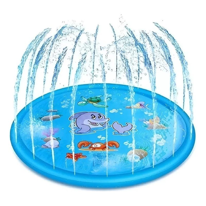 GENERICO - Alfombra Redonda de Agua para Juegos de Niños 100cm