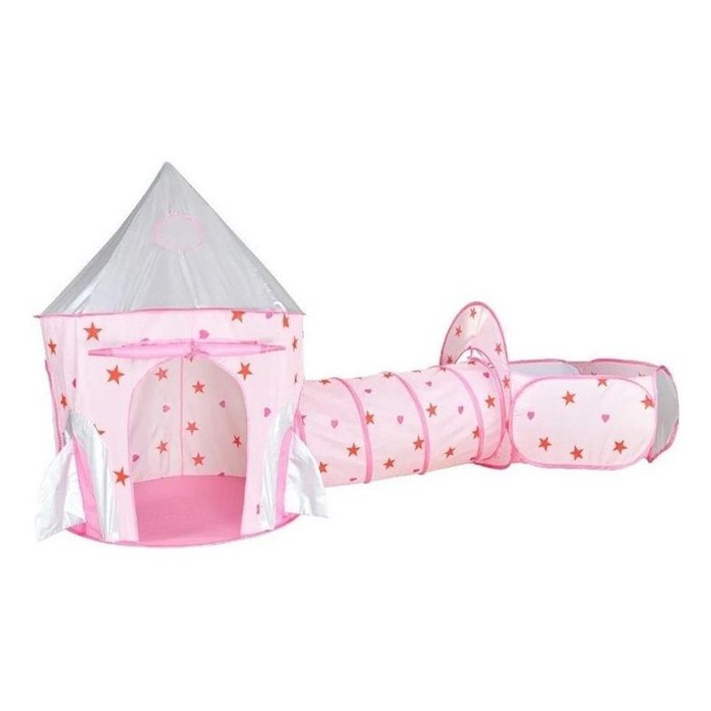 GENERICO - Carpa de Juego Infantil 3 en 1 Rosa para Niños