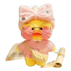 GENERICO - Peluche Rosa Patito con Accesorios Divertidos