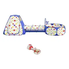 GENERICO - Carpa Túnel para Niños con Diseño de Lunares Color Azul