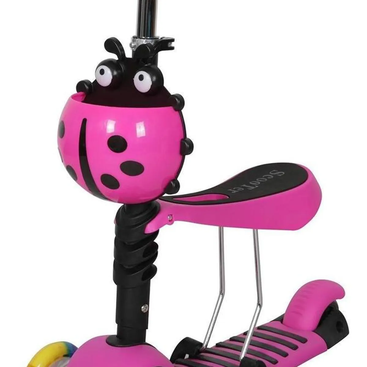 GENERICO - Scooter 2 en 1 para Niños Diseño de Oruga Rosa