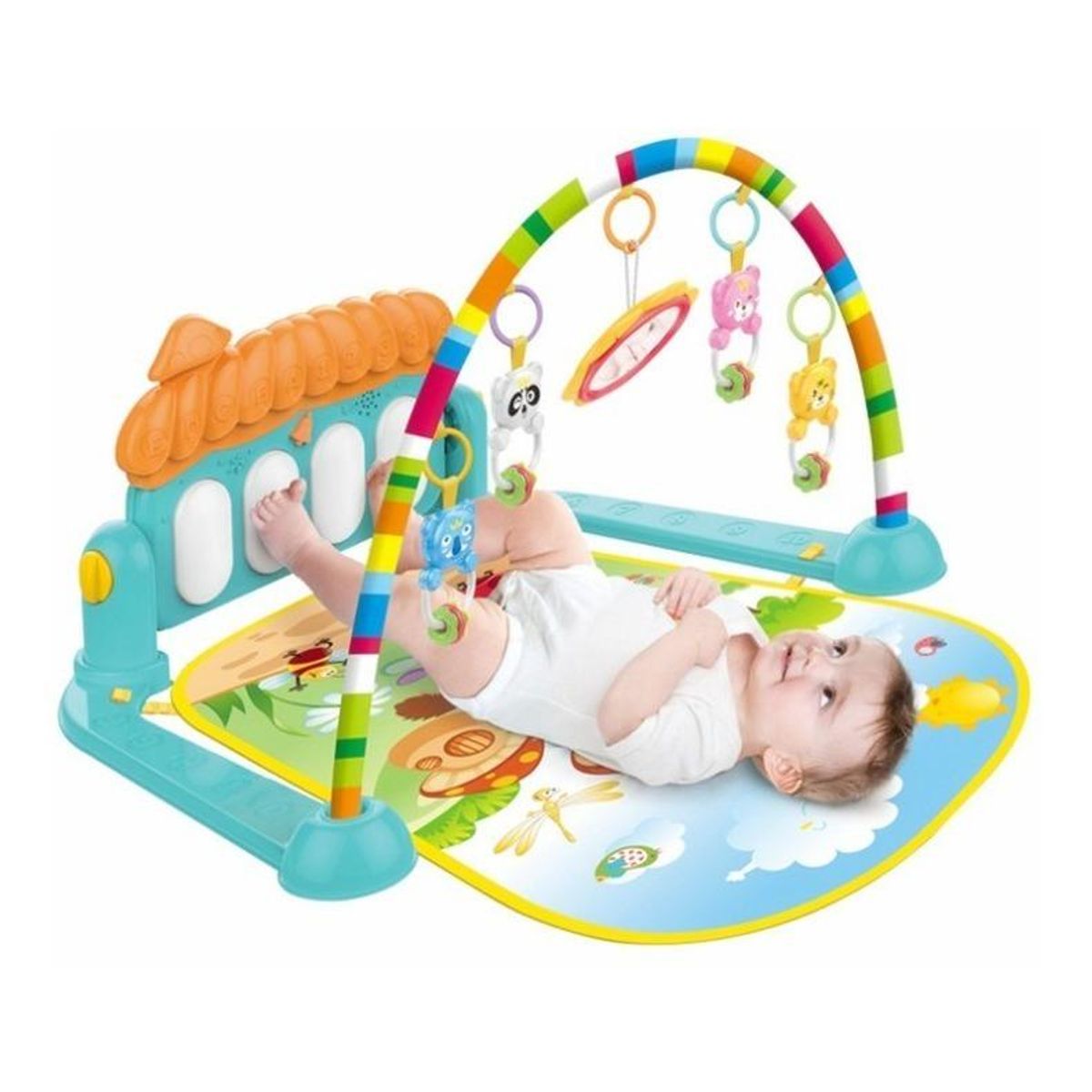GENERICO - Gimnasio Didáctico para Bebé con Piano Musical y Juguetes