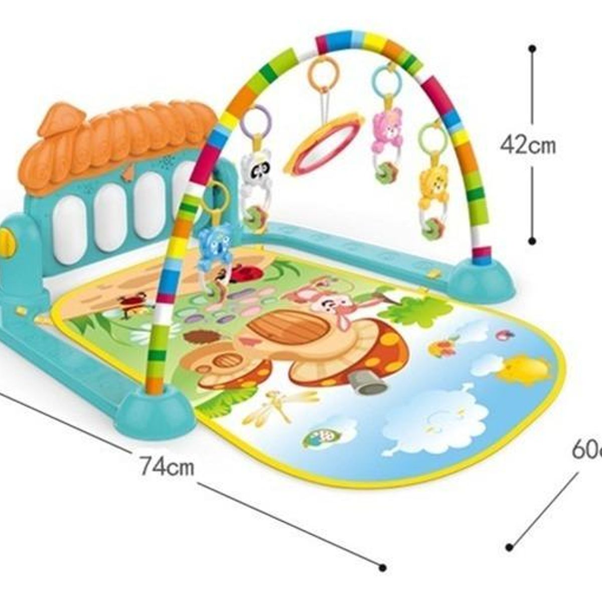 GENERICO - Gimnasio Didáctico para Bebé con Piano Musical y Juguetes