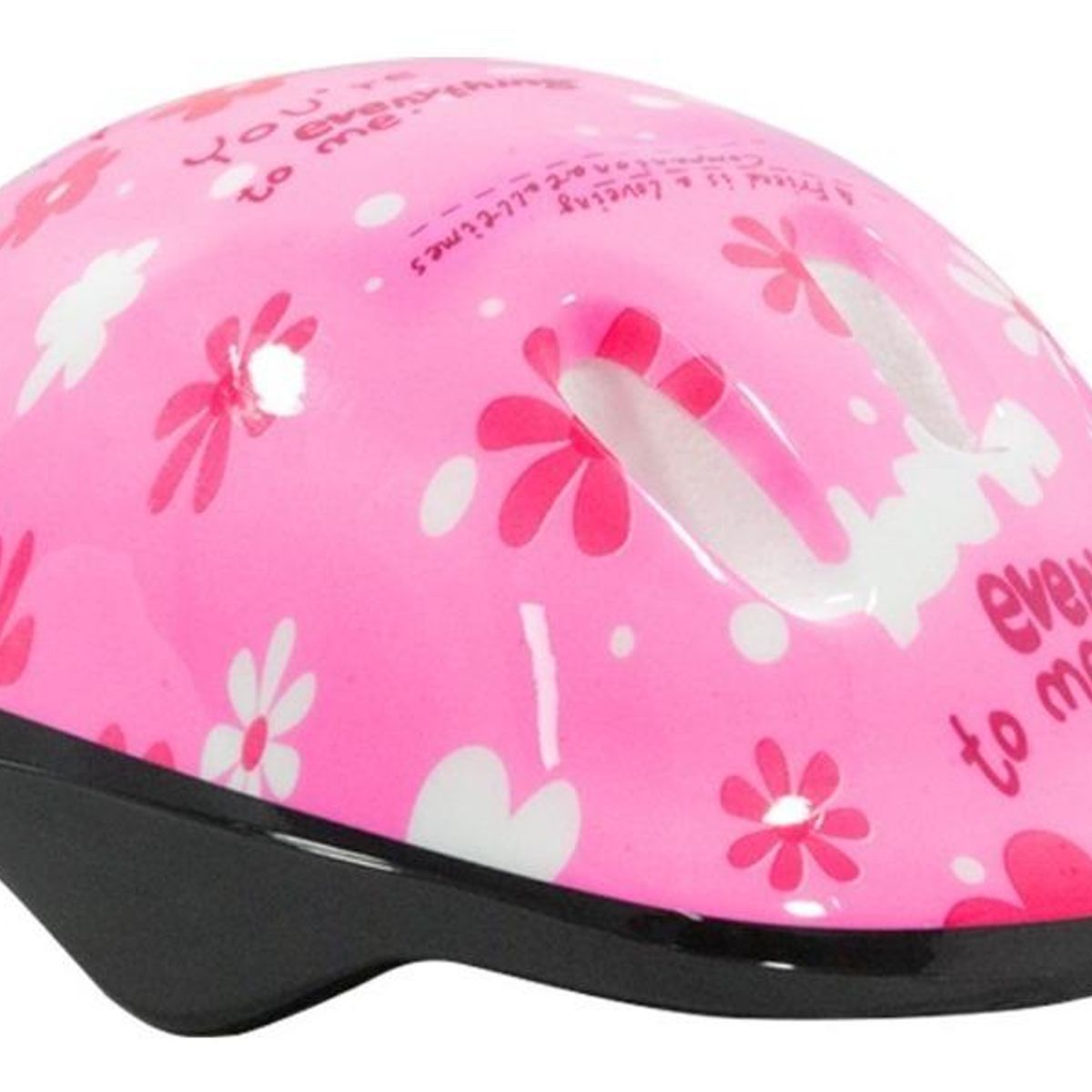 GENERICO - Scooter Patín Ajustable Rosa Flores con Casco y Protecciones