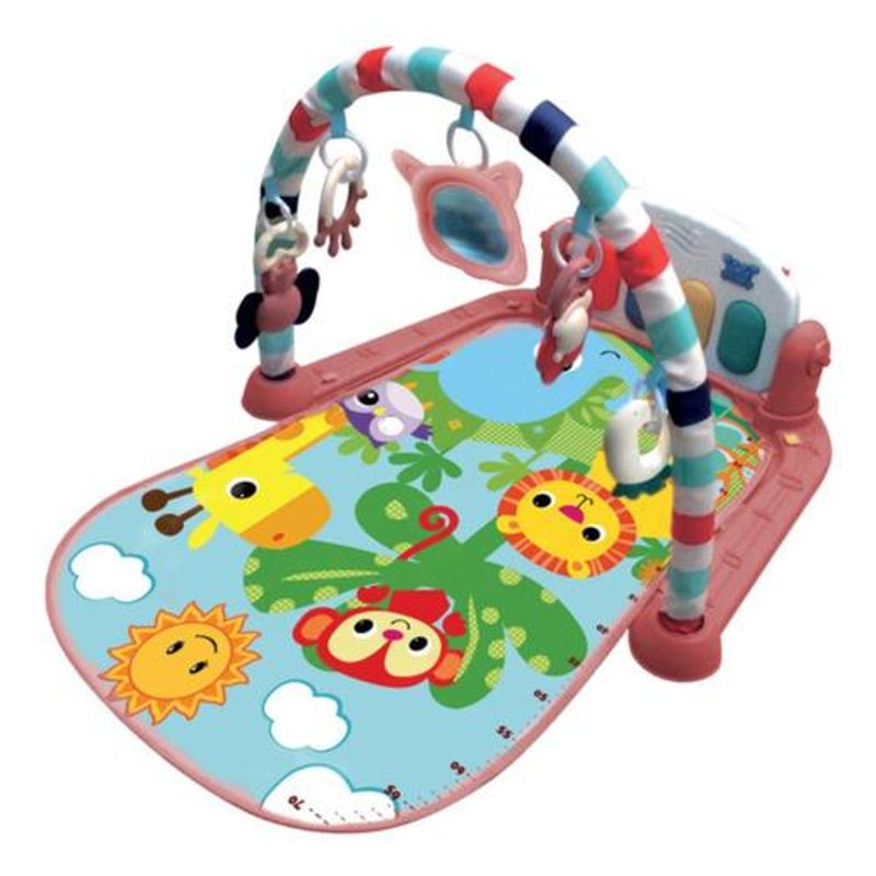 GENERICO - Tapete Musical para Bebés Piano Safari Maxi Baby Rosa