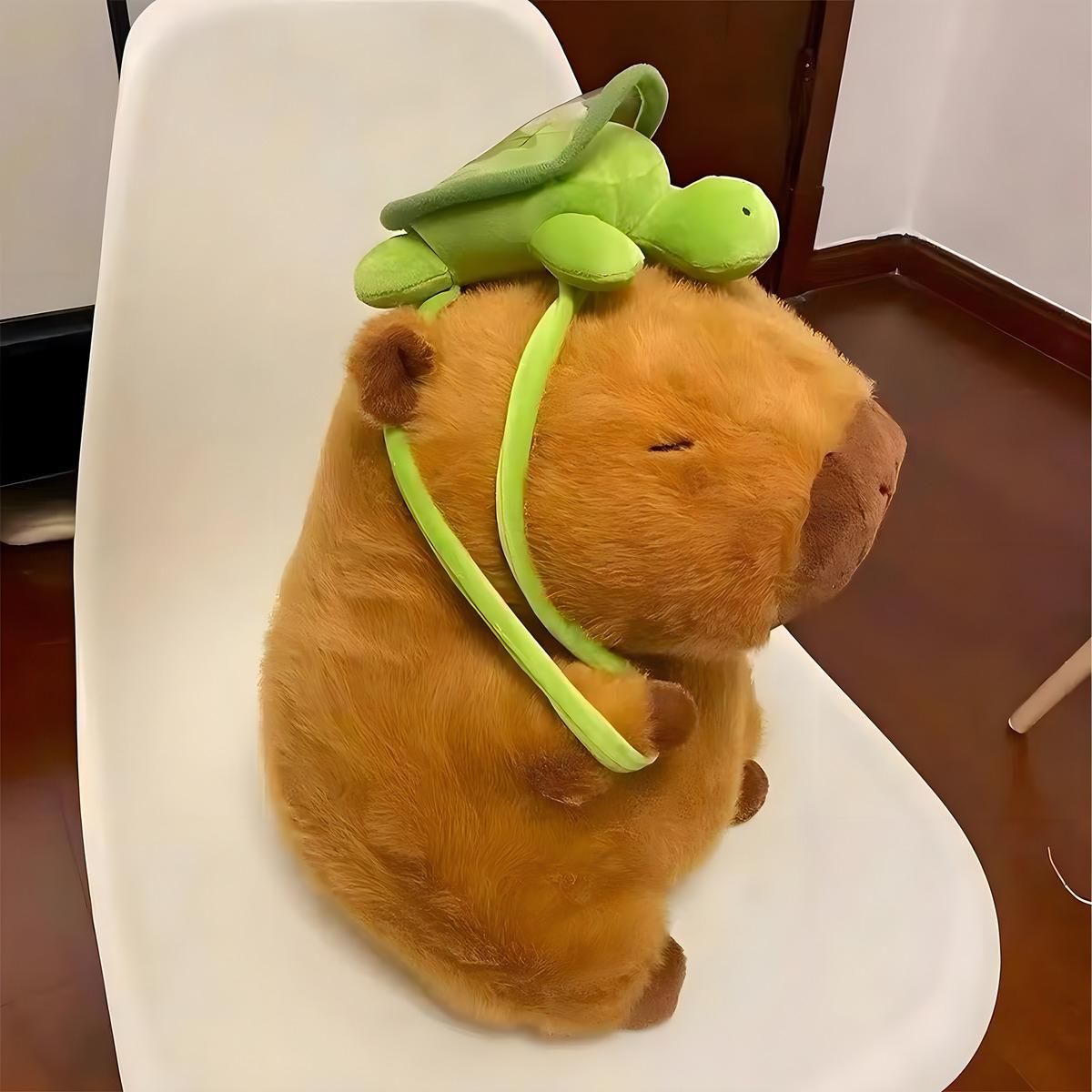 GENERICO - Peluche Capibara para Bebés en Color Marrón Claro de 23 cm