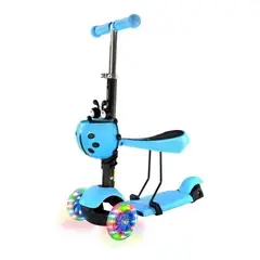 GENERICO - Monopatín de Pie Ajustable con Luces LED Azul