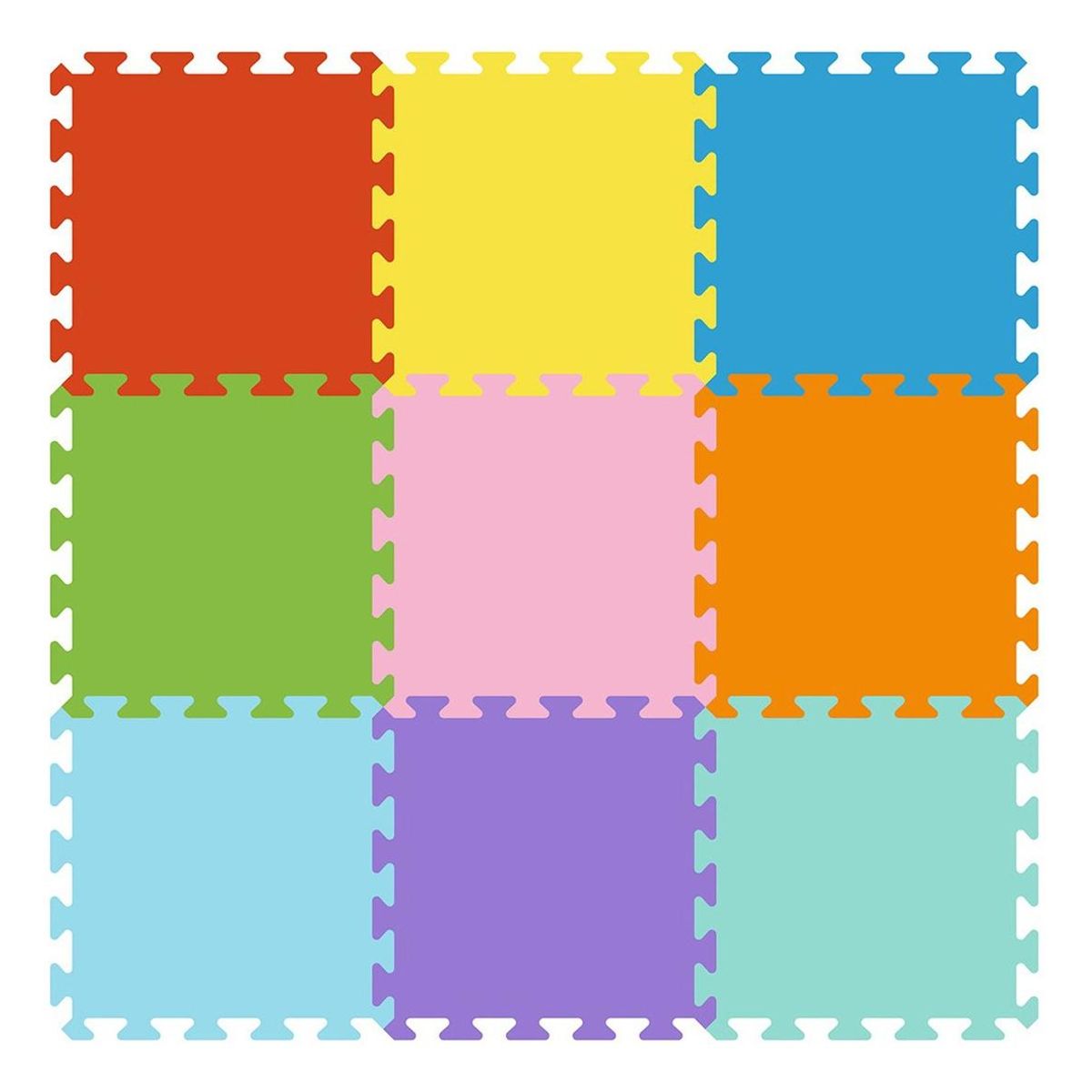 GENERICO - Puzzle Eva Multicolor de 9 Piezas para Bebés