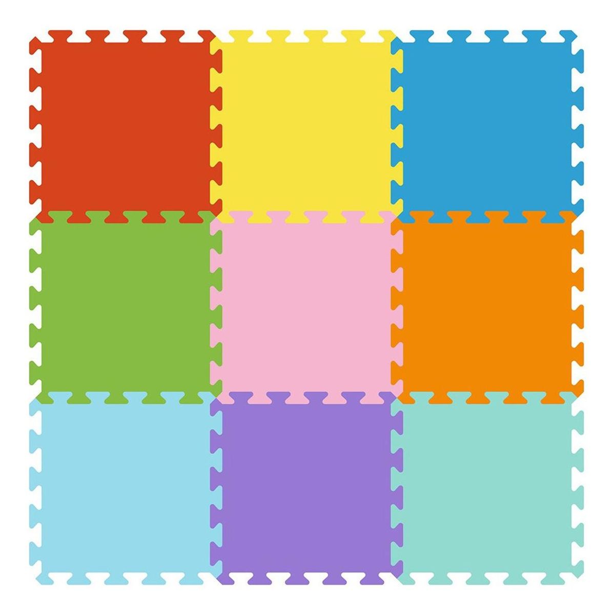 GENERICO - Puzzle Eva Multicolor de 9 Piezas para Bebés