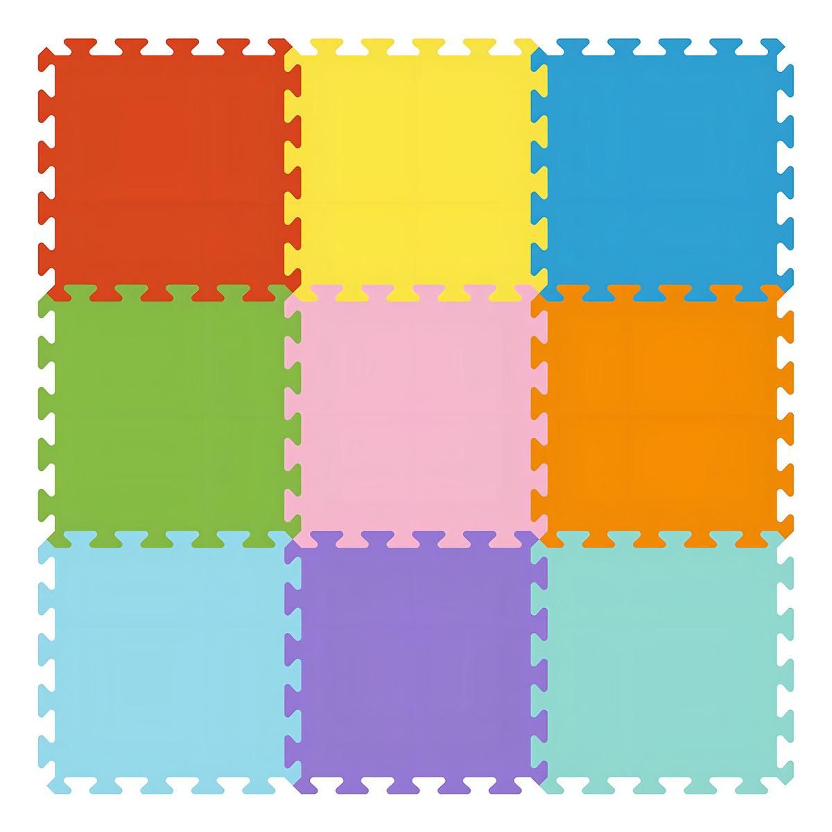GENERICO - Puzzle Eva Multicolor de 9 Piezas para Bebés
