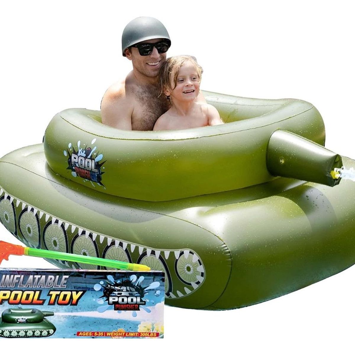 GENERICO - Inflable de Alberca Tanque de Guerra con Lanzador de Agua