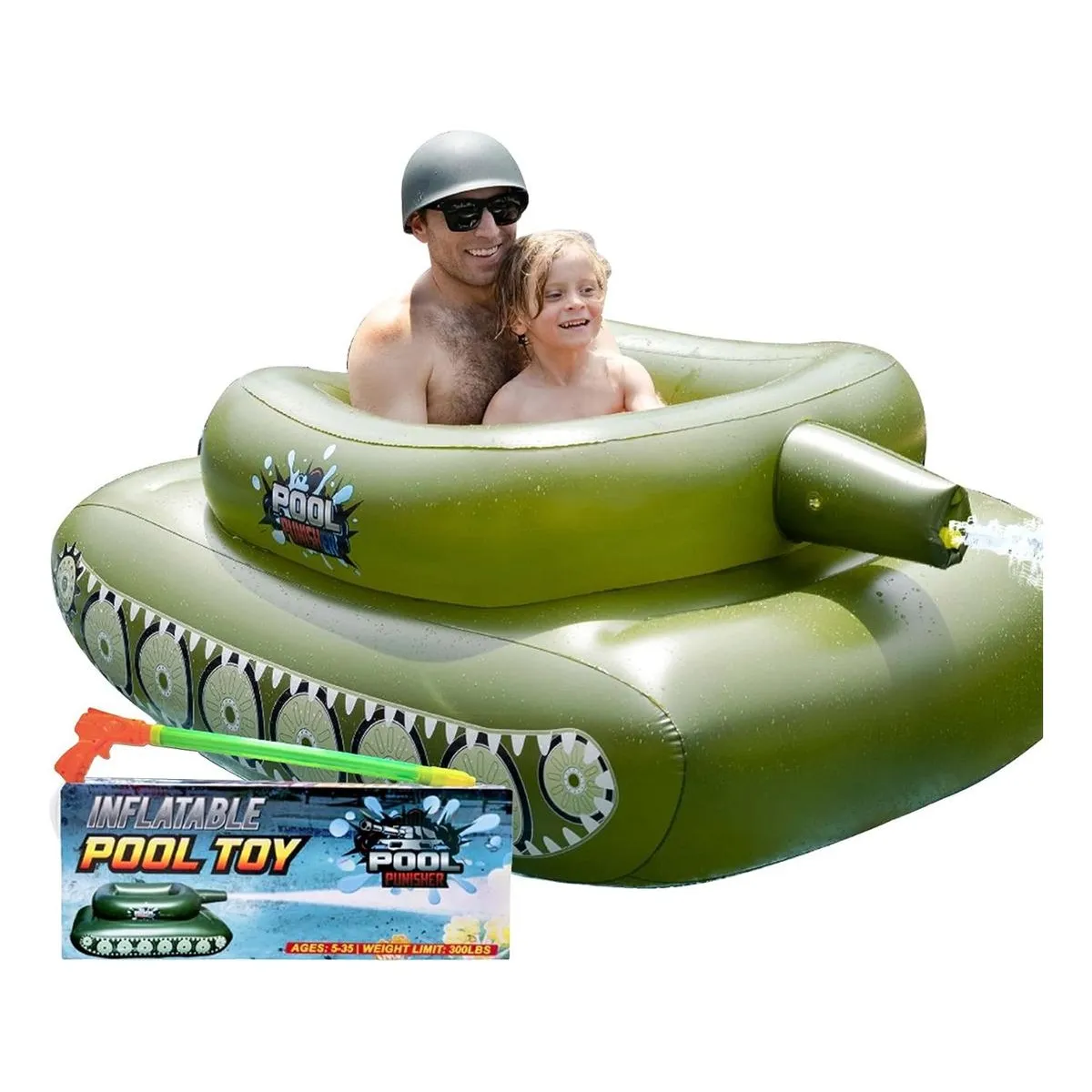 GENERICO - Inflable de Alberca Tanque de Guerra con Lanzador de Agua