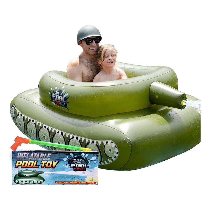 GENERICO - Inflable de Alberca Tanque de Guerra con Lanzador de Agua