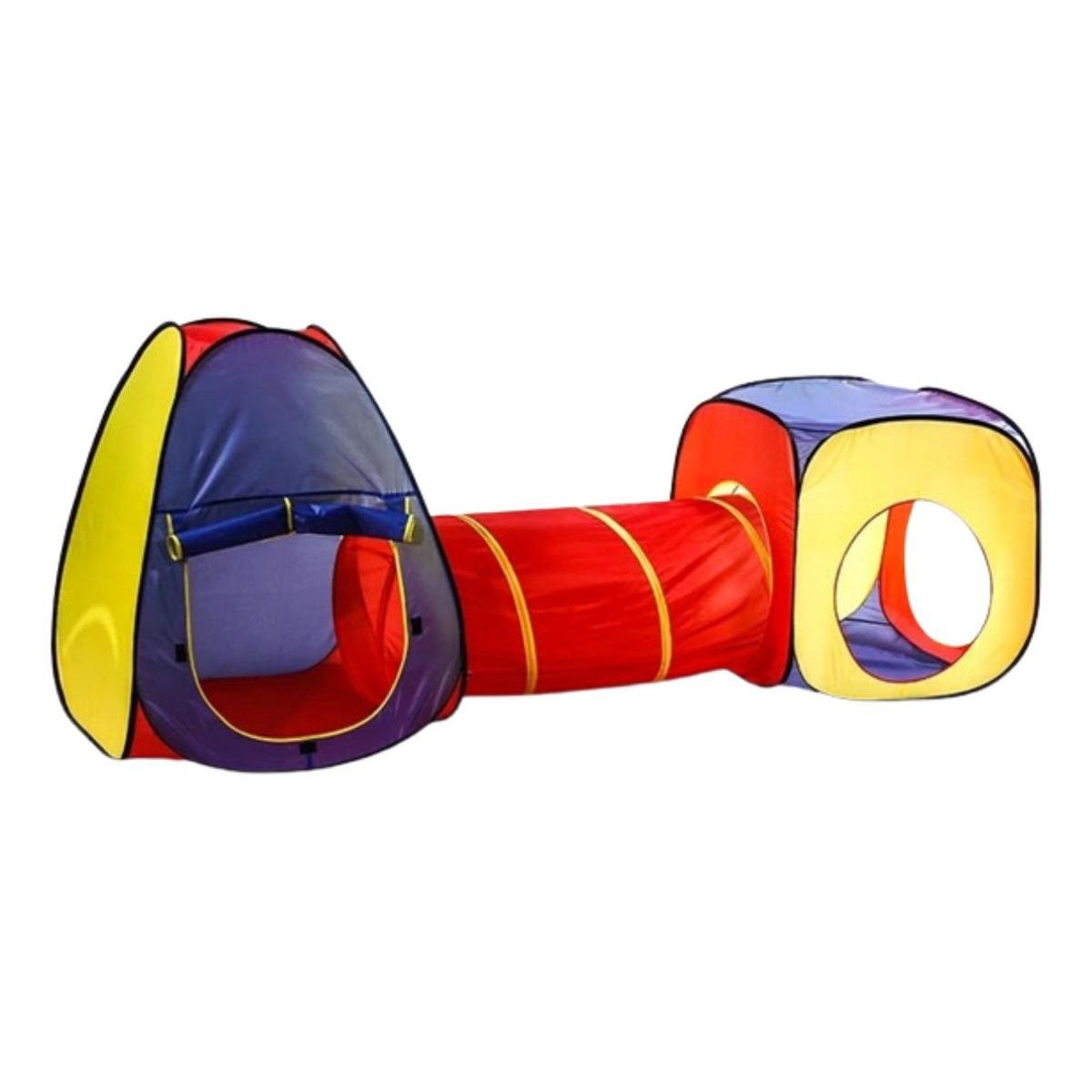 GENERICO - Tienda de campaña infantil 3 en 1 con túnel y pelotero