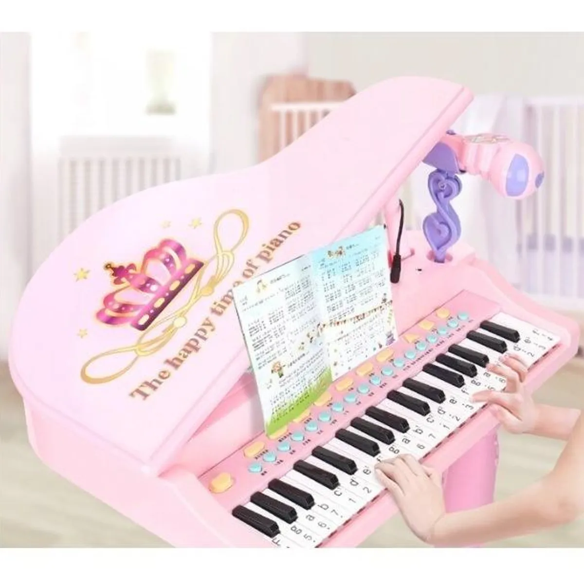 GENERICO - Piano Electrónico Infantil con Micrófono y Luces