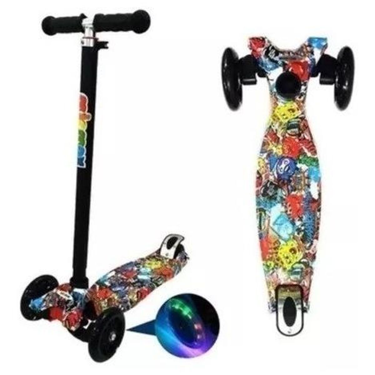 GENERICO - Scooter Regulable con Ruedas LED para Niños