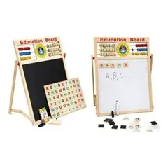 GENERICO - Pizarra Magnética Doble para Niños con Accesorios Educativos