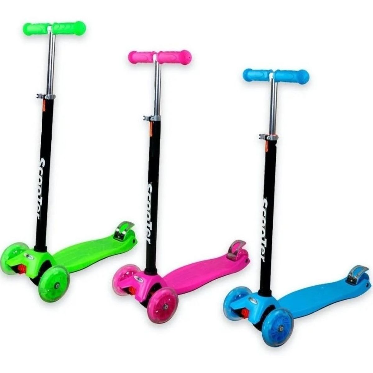 GENERICO - Scooter Monopatín Regulable con Ruedas LED para Niños