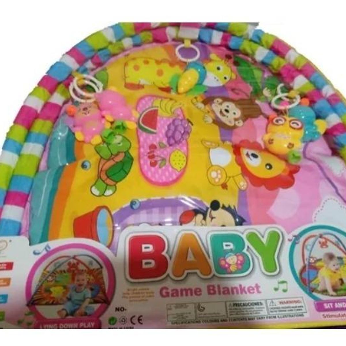 GENERICO - Alfombra de Juego Suave para Bebés con Juguetes Colgantes