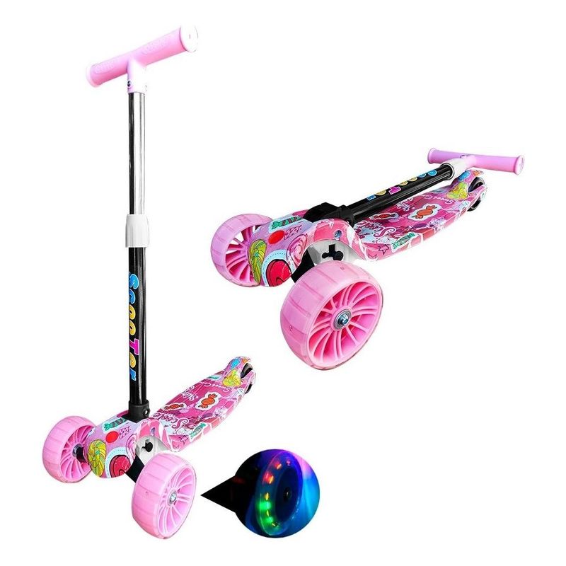 GENERICO - Scooter Plegable para Niños con Ruedas LED