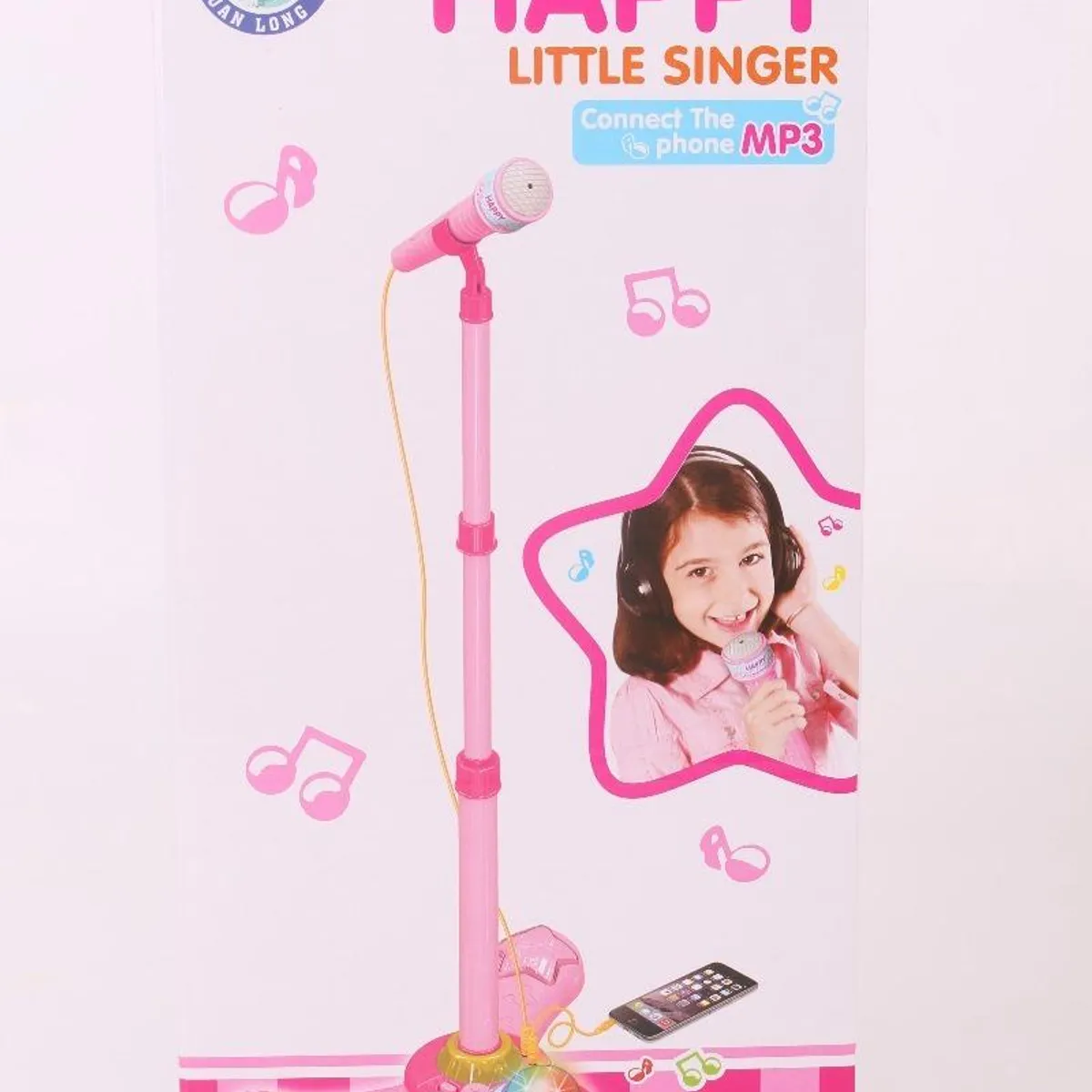 GENERICO - Micrófono Infantil Rosa con Pie y Luces para Diversión