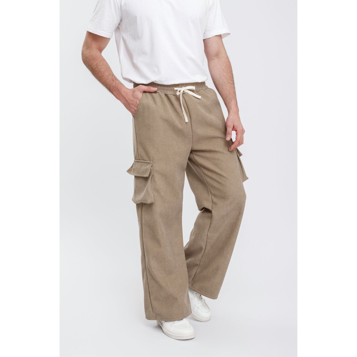 LIKE SHOP - Pantalón Pierna Ancha Wide Leg Hombre Cargo Excelente Calidad 7133