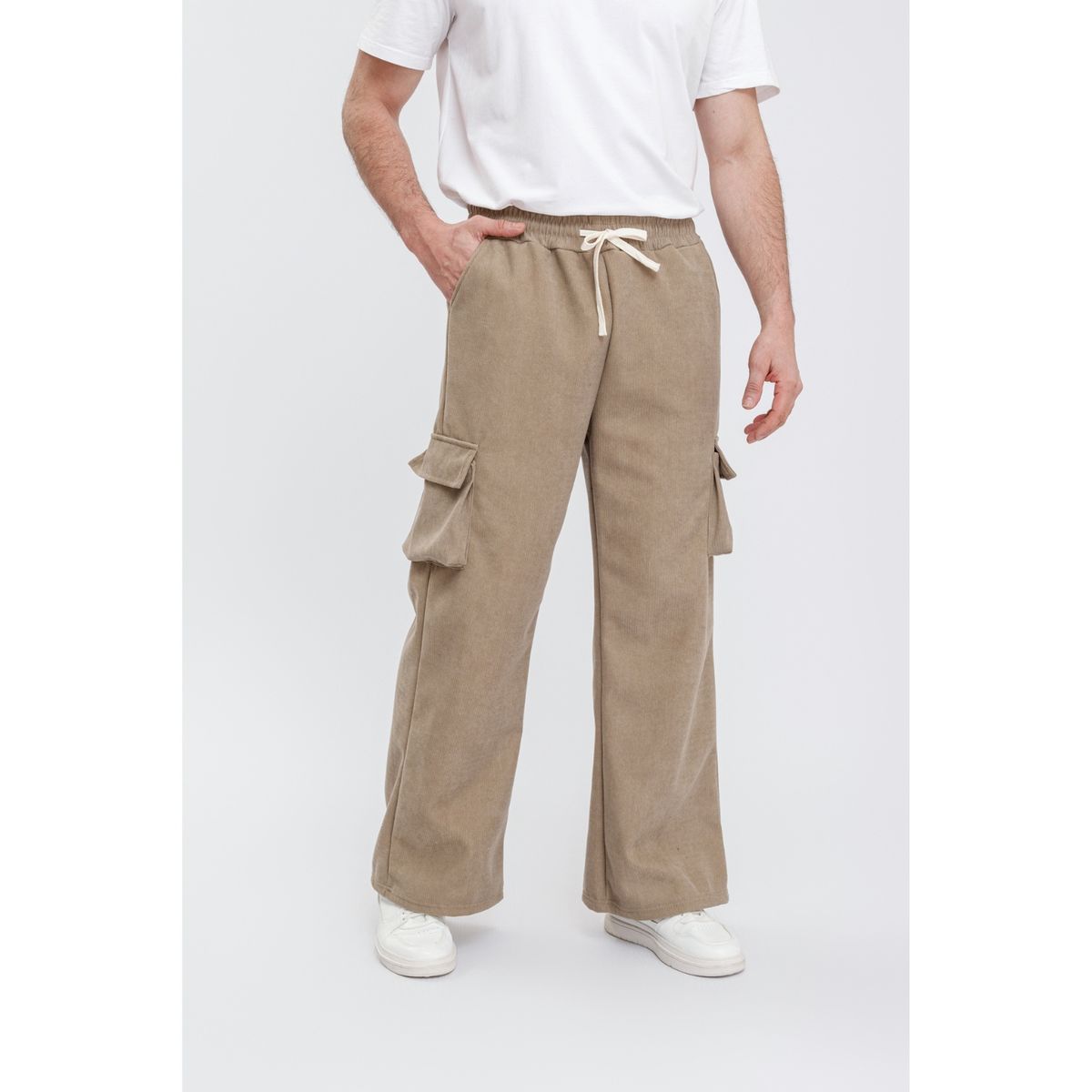 LIKE SHOP - Pantalón Pierna Ancha Wide Leg Hombre Cargo Excelente Calidad 7133