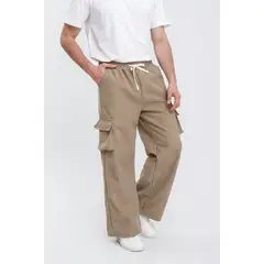 MPROPIA - Pantalón Pierna Ancha Wide Leg Hombre Cargo Excelente Calidad 7133