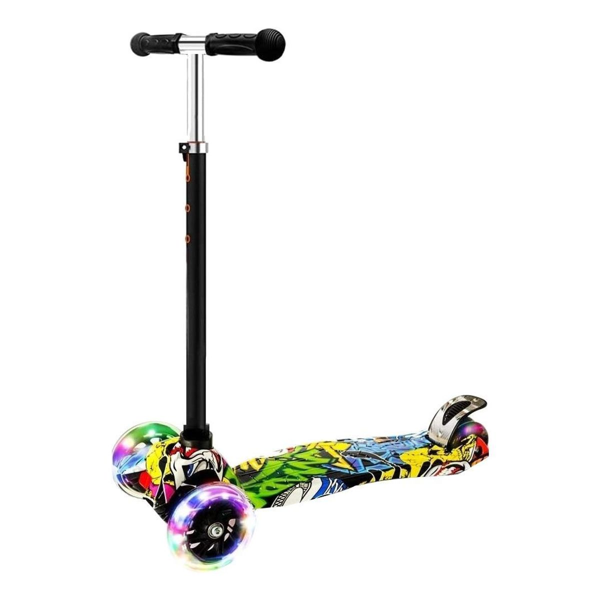 GENERICO - Monopatín Plegable Para Niños Con Luces LED - Blue Hip Hop