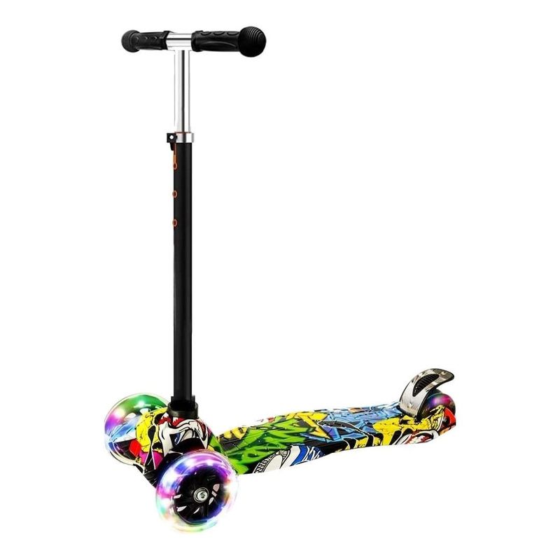GENERICO - Monopatín Plegable Para Niños Con Luces LED - Blue Hip Hop