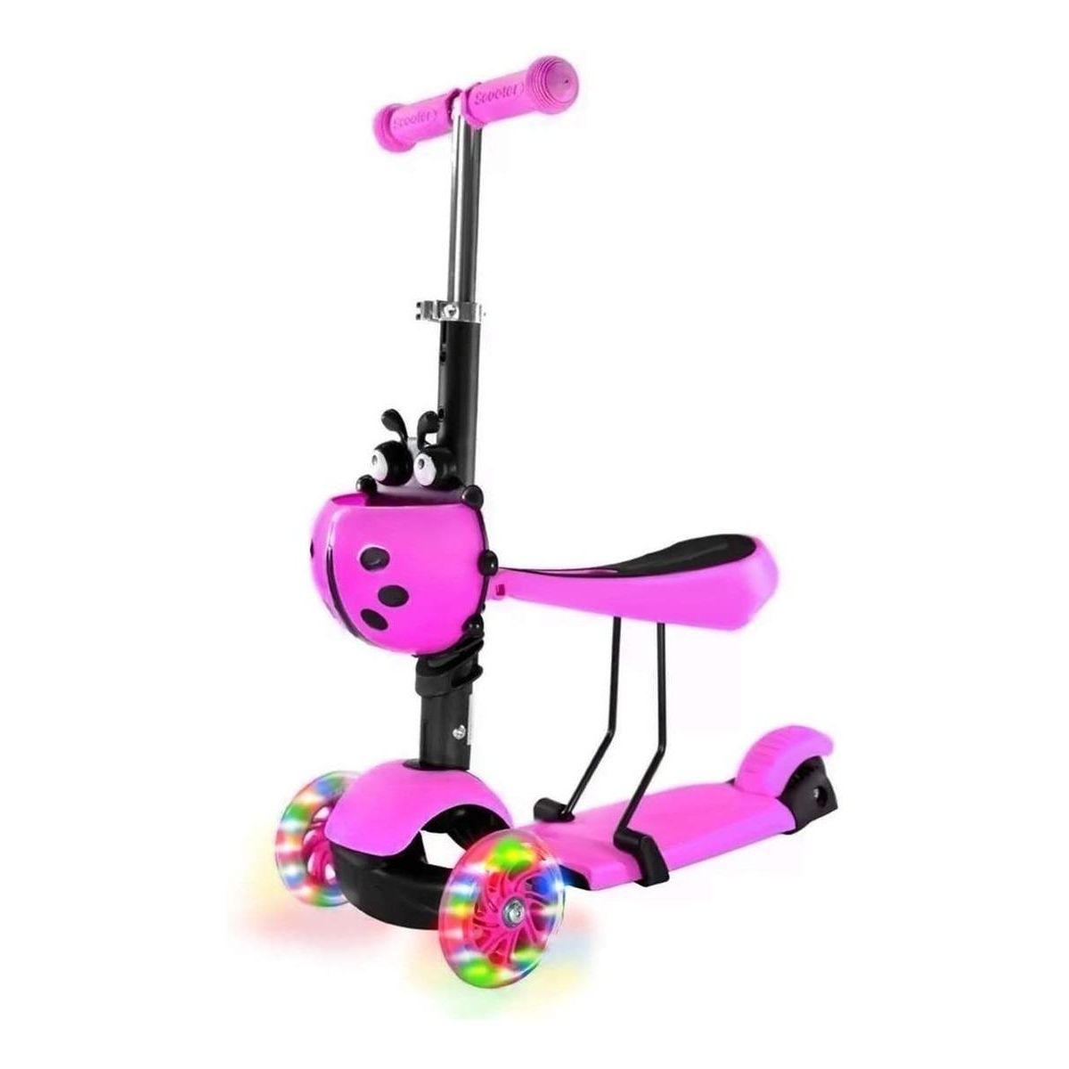 GENERICO - Monopatín Rosa para Niños HC Life Scooter