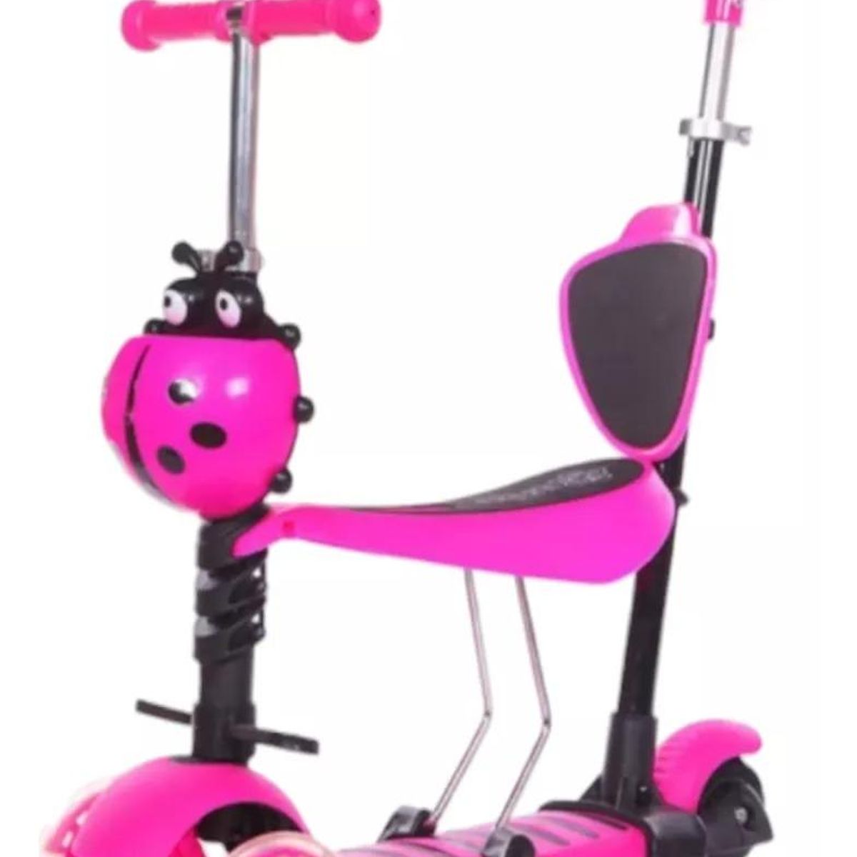 GENERICO - Monopatín Scooter 5 En 1 con Luz LED Rosa y Azul