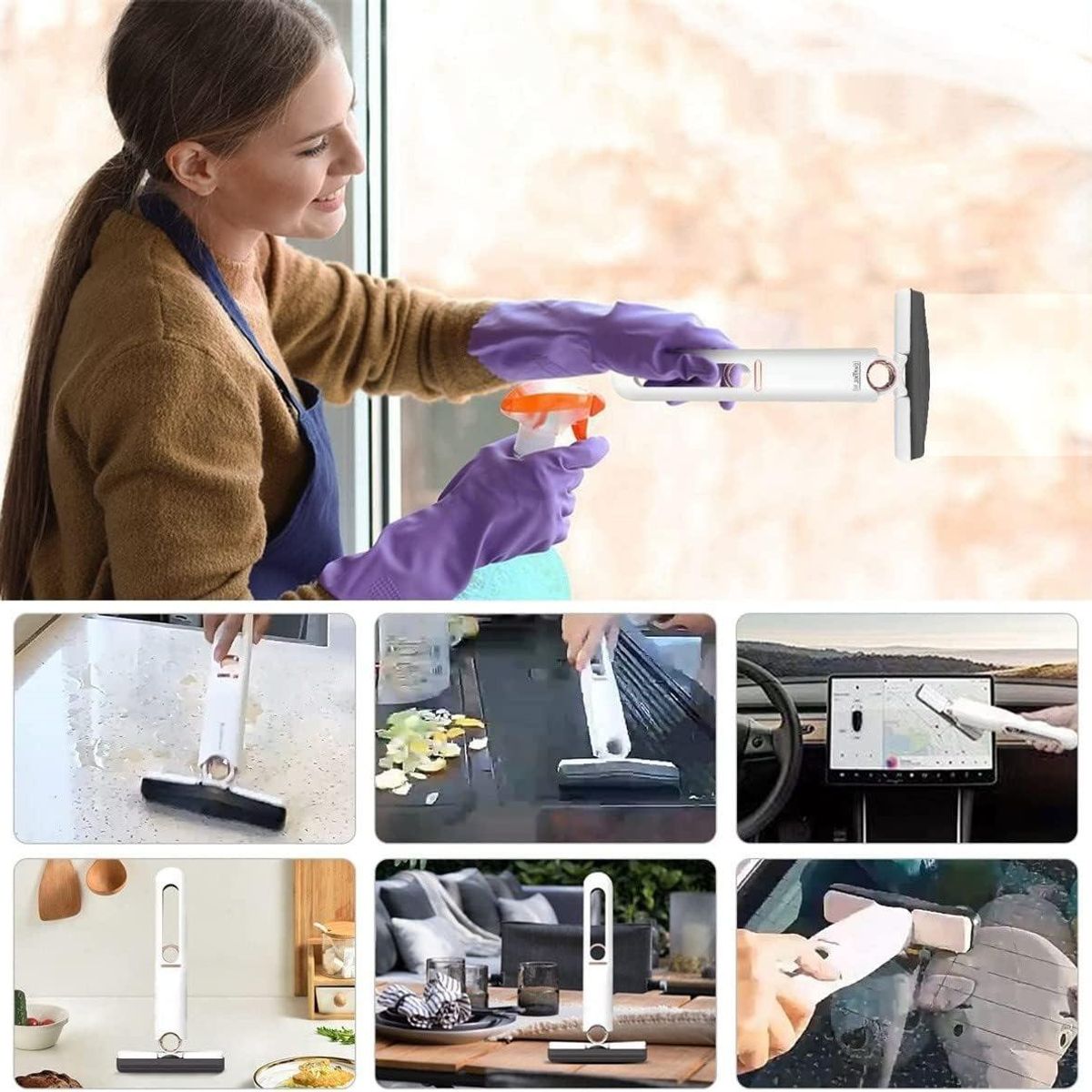 GENERICO - Mini Mopa Trapeador Plegable y Autoexprimible para Hogar