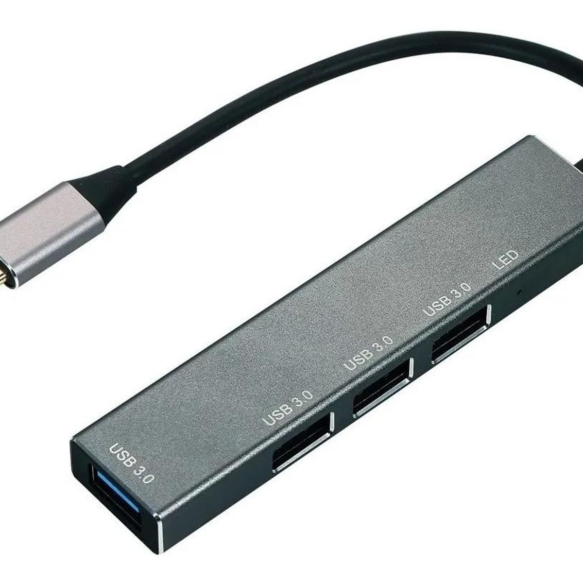GENERICO - Hub USB Tipo C 30 con 4 Puertos USB Metálico