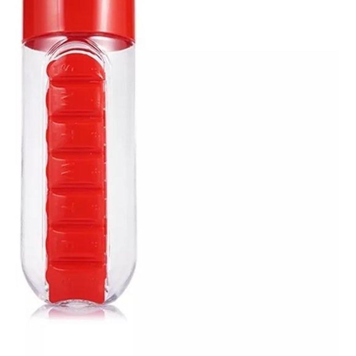 GENERICO - Botella de Agua con Organizador de Pastillas 600ml