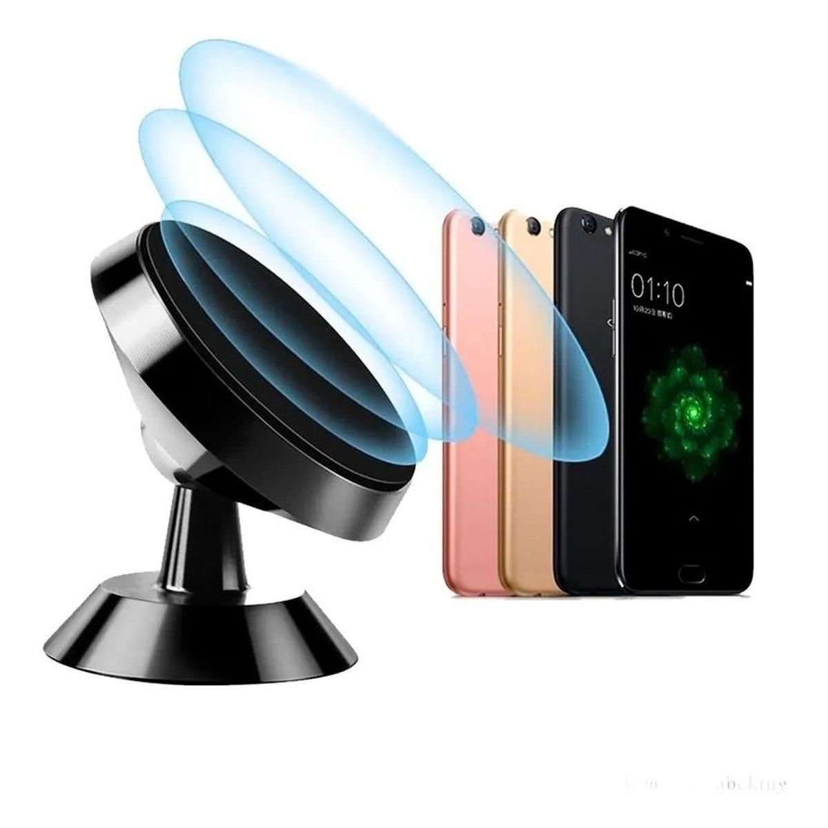 GENERICO - Soporte Magnético para Celulares 360 Grados con Adhesivo