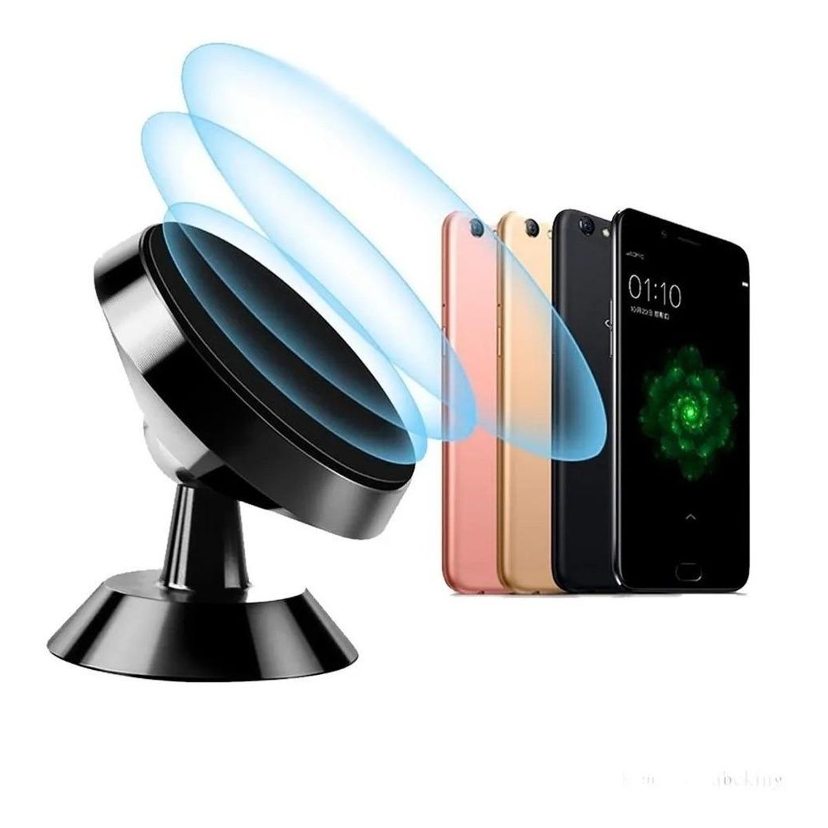 GENERICO - Soporte Magnético para Celulares 360 Grados con Adhesivo