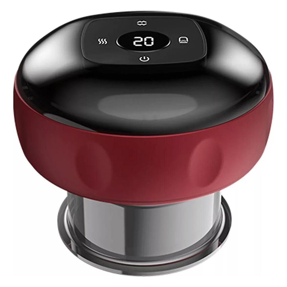 GENERICO - Masajeador de Ventosa con Vibración y Luz Roja