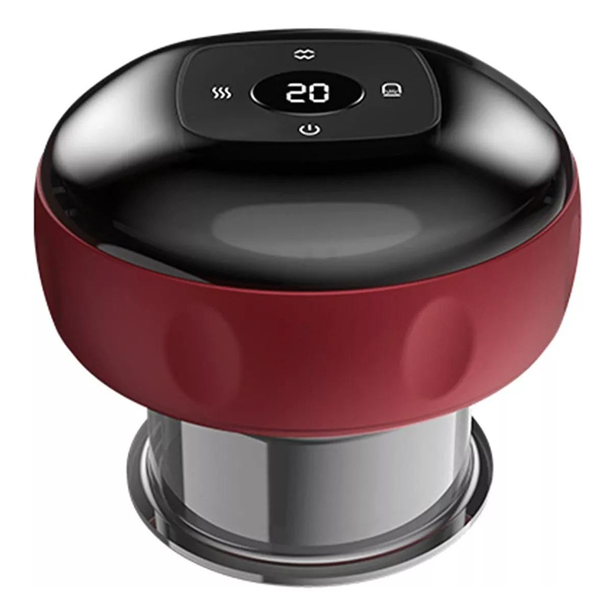 GENERICO - Masajeador de Ventosa con Vibración y Luz Roja