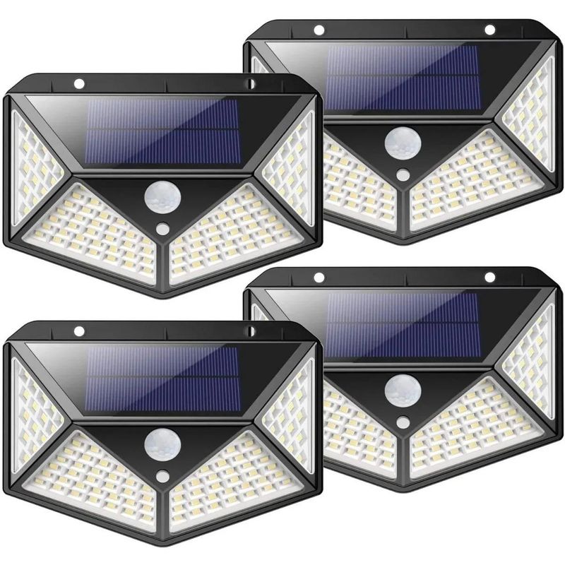 GENERICO - Focos LED Solares con Sensor de Movimiento y 100 LED
