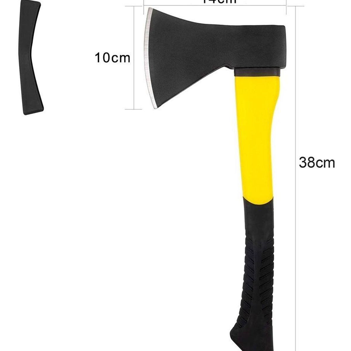 GENERICO - Hacha de Mano 600g con Mango de Fibra Antideslizante