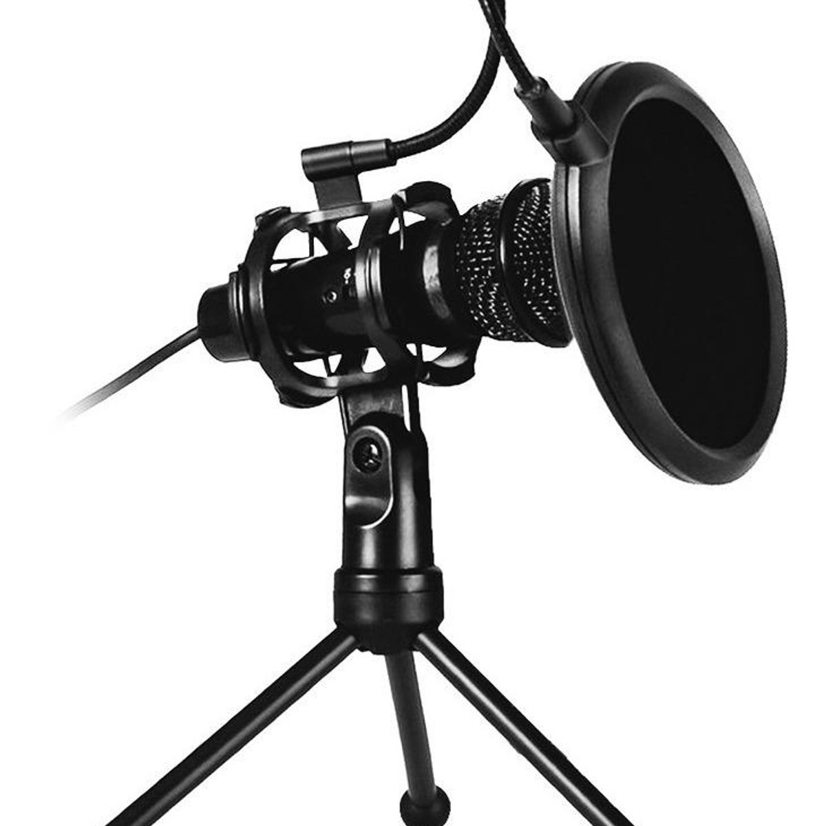 GENERICO - Kit de Micrófono Condensador con Tripié y Conexión 35mm