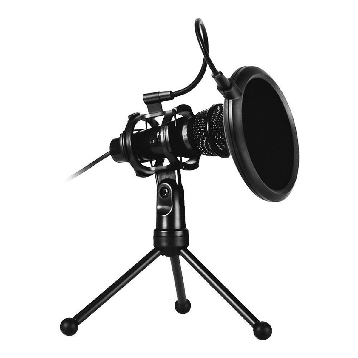 GENERICO - Kit de Micrófono Condensador con Tripié y Conexión 35mm